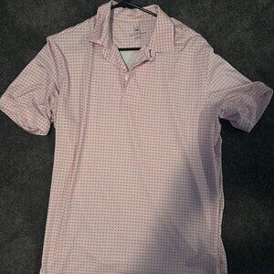 Mizzen+Main Versa Polo Pink Mini Geo Print